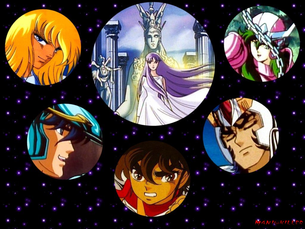 Fonds d'cran Manga Saint Seiya - Les Chevaliers du Zodiaque Athena & Bronze Saints