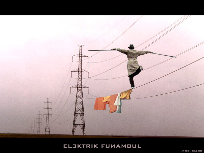 Fonds d'cran Art - Numrique Abstrait Electrik Funambul