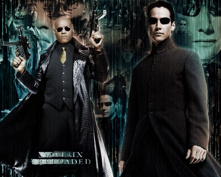 Fonds d'cran Cinma Matrix 2 Reloaded Neo and Morpheus