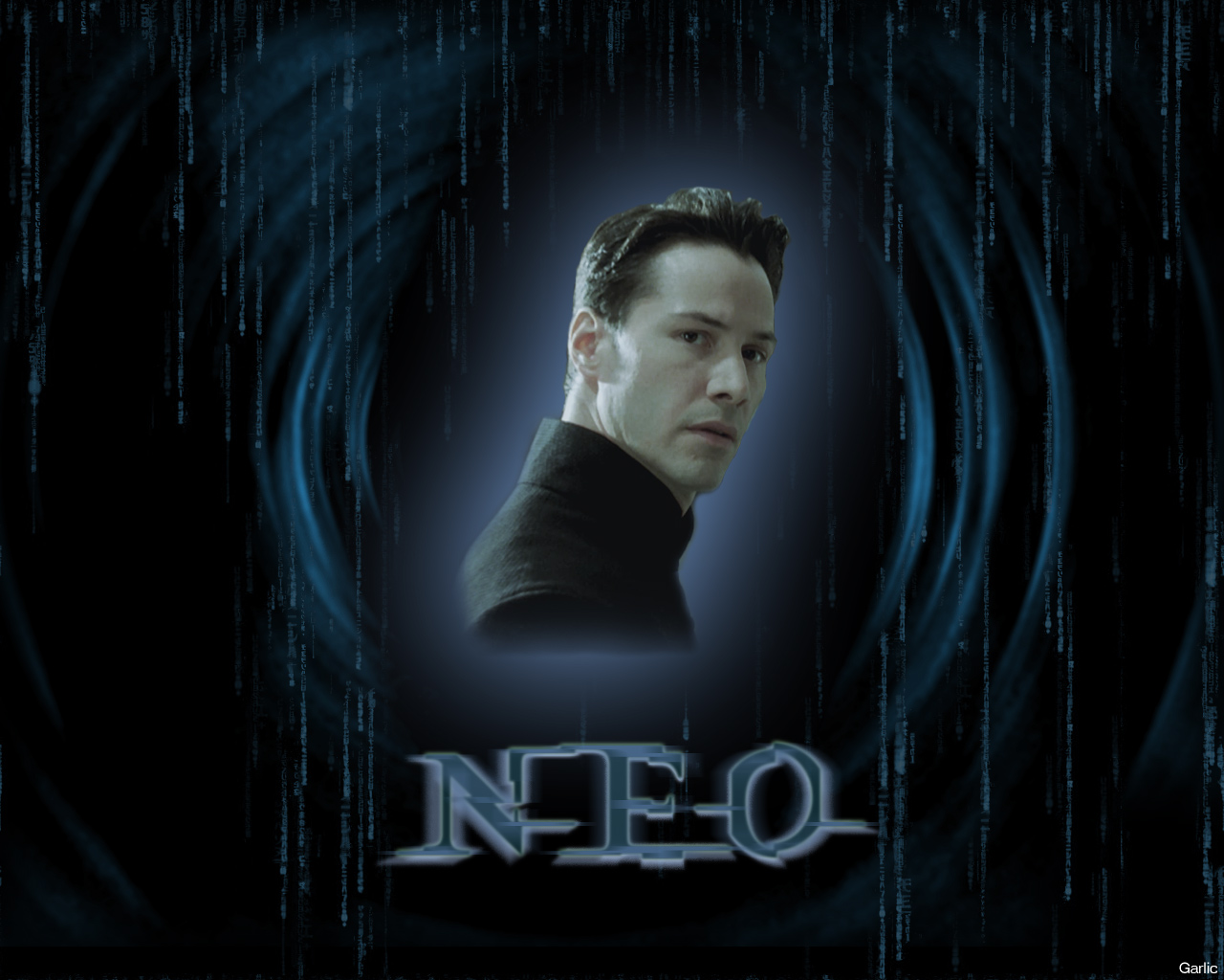 Wallpapers Movies Matrix 2 Reloaded Neo Blue Reloaded