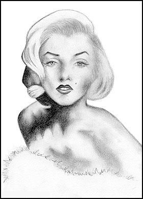 Fonds d'cran Art - Crayon Cinma - Sries TV Marilyn