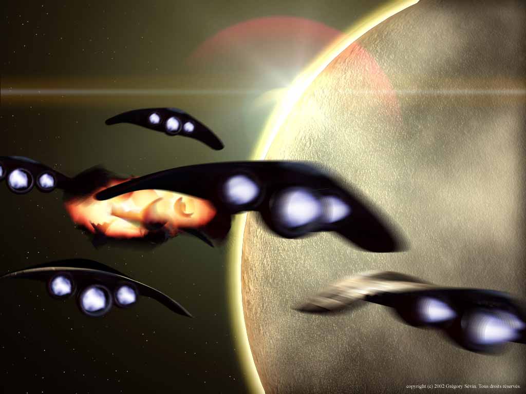 Wallpapers Digital Art Space - Universe Spaceship Escape