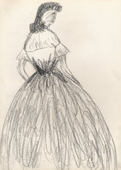 Fonds d'cran Art - Crayon Mode crinoline