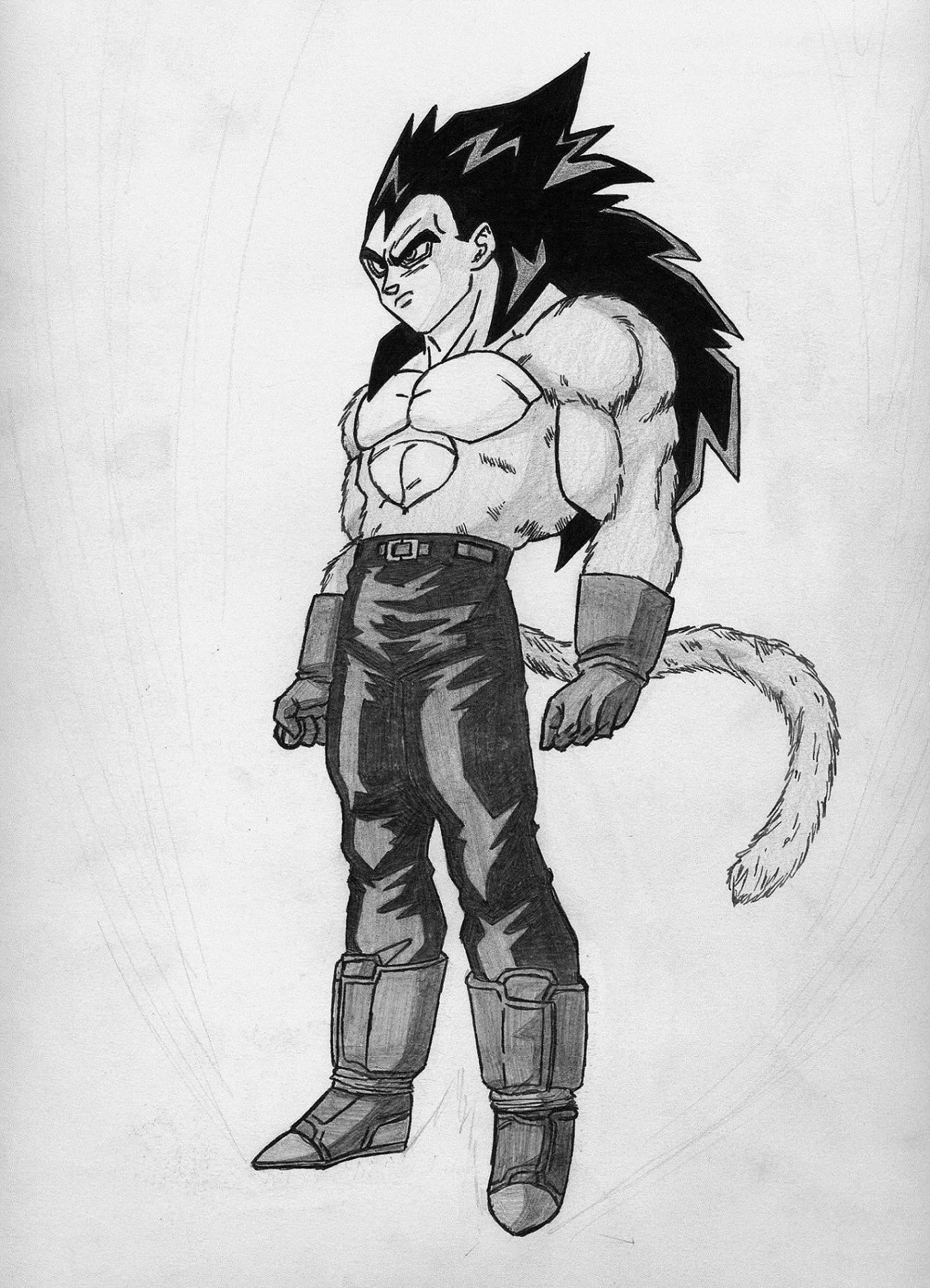 Fonds d'cran Art - Crayon Manga - Dragon Ball Z Vgta SSJ 4