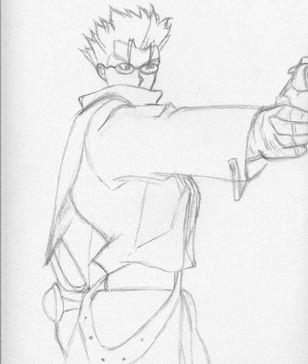 Fonds d'cran Art - Crayon Manga - Trigun Vash The Stampede 3