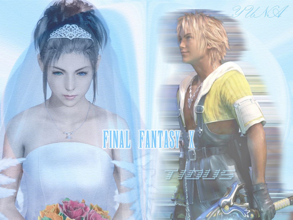 Fonds d'cran Jeux Vido Final Fantasy X Tidus et Yuna