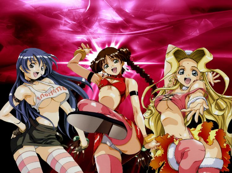 Wallpapers Manga Virtual Angel Three Babes