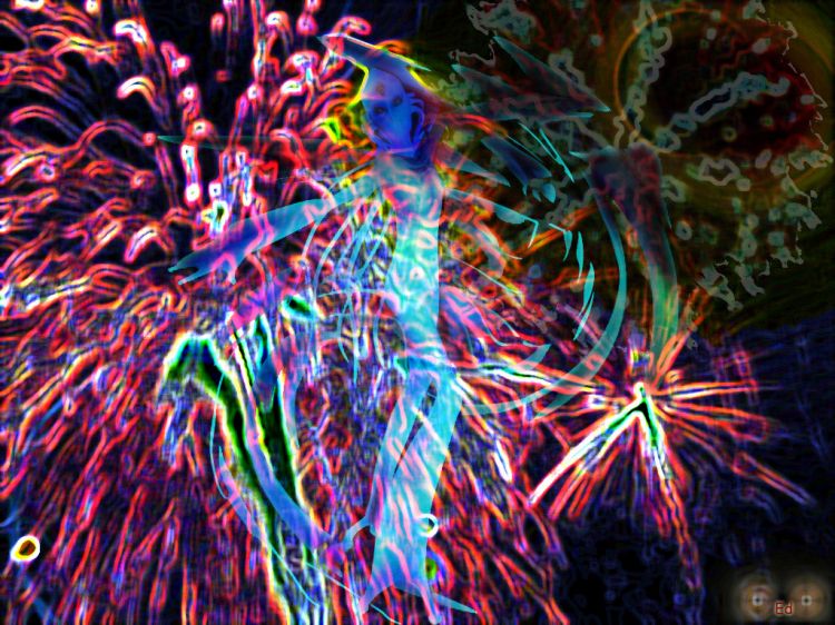 Fonds d'cran Art - Numrique Abstrait Feux d'artifice