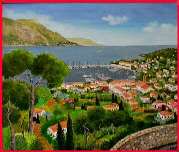 Fonds d'cran Art - Peinture Marine et port de pche sT jEAN cAP fERRAT 06230