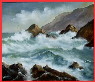 Fonds d'cran Art - Peinture Marine et port de pche rage ocanne