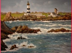 Fonds d'cran Art - Peinture Phare Ile Ouessant