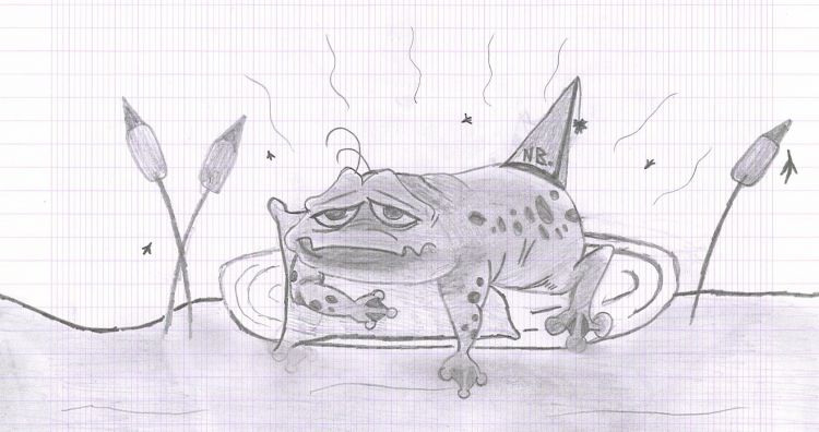 Wallpapers Art - Pencil Animals - Frogs Un Crapeau :)