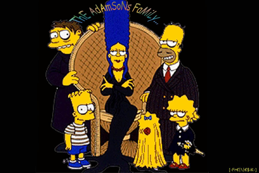 Wallpapers Cartoons The Simpsons the adamsons family