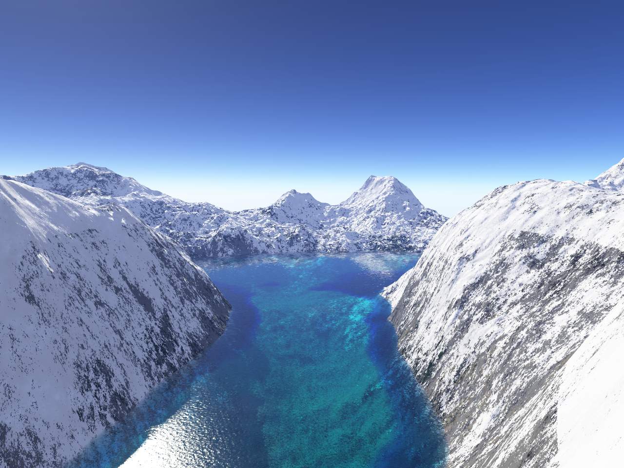 Fonds d'cran Art - Numrique 3D - Terragen Ouest Canadien 02 - Eau crystalline