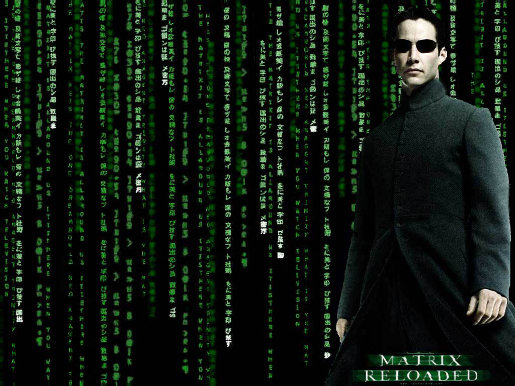 Fonds d'cran Cinma Matrix 2 Reloaded the one is neo