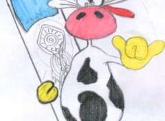 Wallpapers Art - Pencil la vache