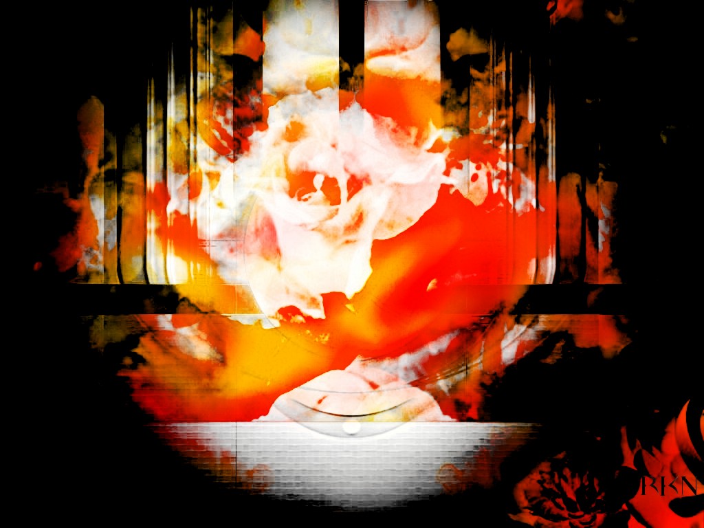 Wallpapers Digital Art Abstract fleur enflame