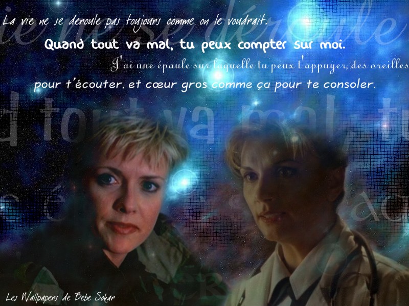 Fonds d'cran Sries TV Stargate Sam and Janet... Friends for a long time...