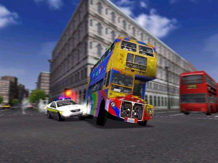 Fonds d'cran Jeux Vido Midtown Madness 2 MM2 : Bus londonien en pleine poursuite !