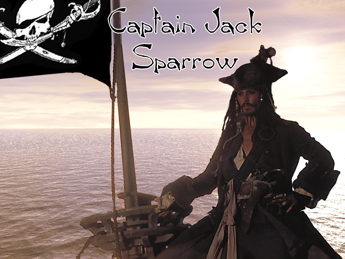 Fonds d'cran Cinma Pirates des Carabes, la Maldiction du Black Pearl Captain Jack Sparrow