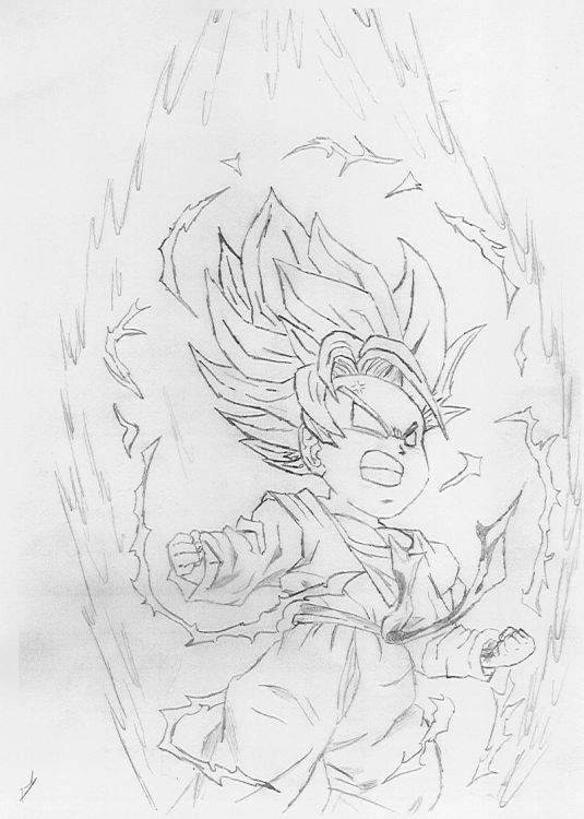 Fonds d'cran Art - Crayon Manga - Dragon Ball Z goten