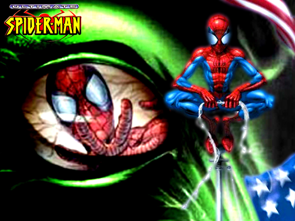 Fonds d'cran Dessins Anims Ultimate Spiderman spiderman et le goblin vert