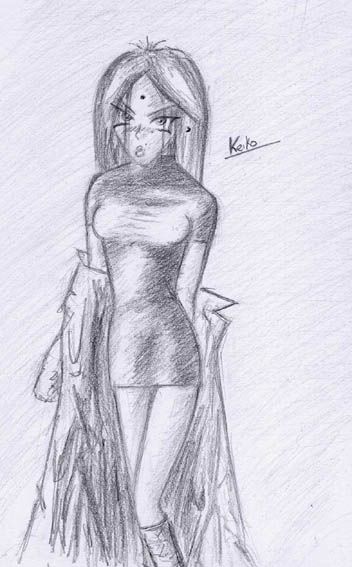 Fonds d'cran Art - Crayon Manga - Personnages Keiko2