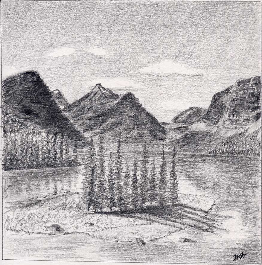 Wallpapers Art - Pencil Landscapes Lac canadien