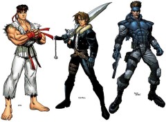 Wallpapers Comics Ryu, Solid Snake et Squall