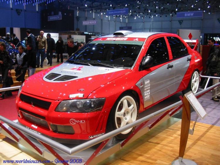 Fonds d'cran Voitures Mitsubishi Mitsubishi Lancer WRC - Salon de geneve 2003