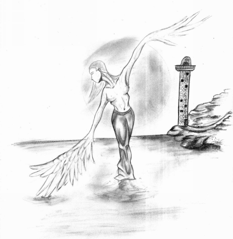 Fonds d'cran Art - Crayon Personnages sirene dansant sur l eau