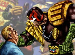 Wallpapers Comics Judge Dredd pose des questions