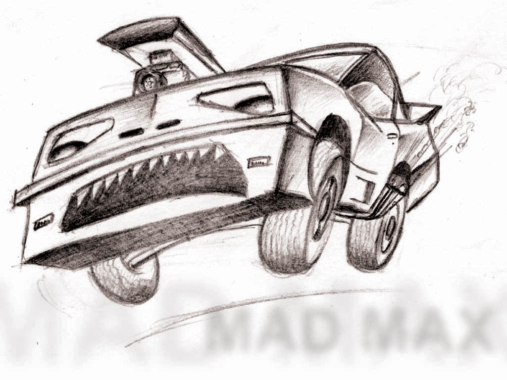 Wallpapers Art - Pencil Cars and motorbikes V8 agressif