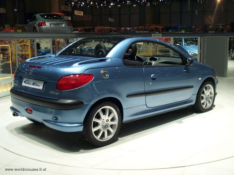 Wallpapers Cars Peugeot peugeot 206 CC Plein Ciel - Geneve 2001