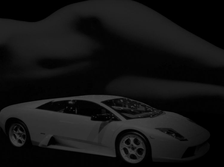 Wallpapers Cars Lamborghini Murcielago N&B