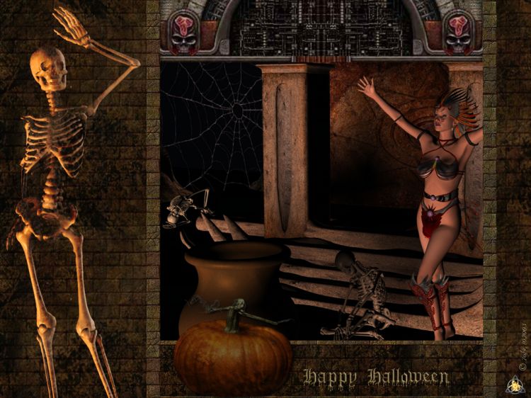 Fonds d'cran Art - Numrique 3D - Poser Happy Halloween