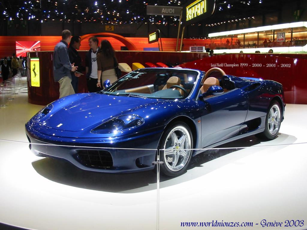 Wallpapers Cars Ferrari Ferrari 360 Modena Spider - Salon de Geneve 2003