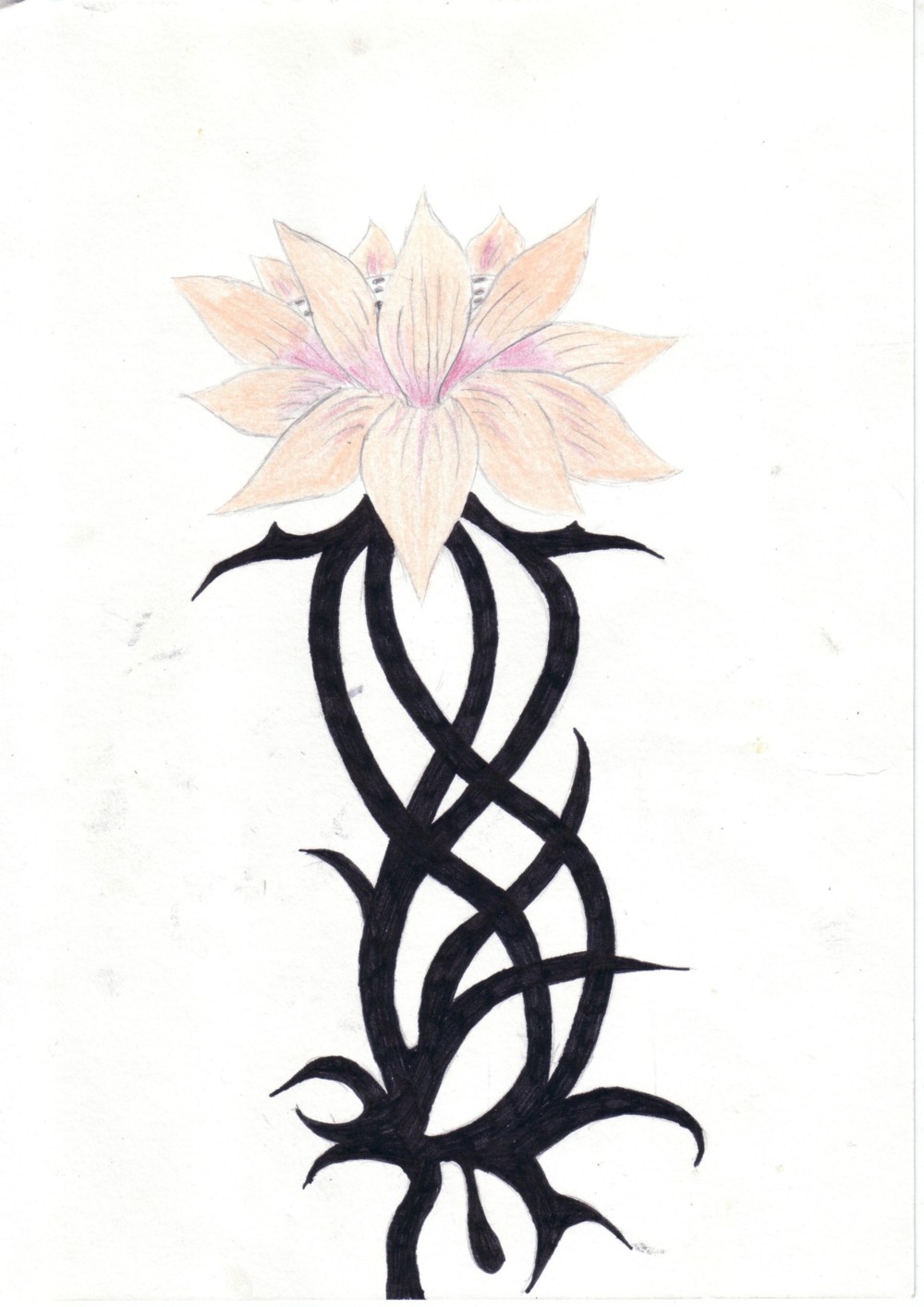 Fonds d'cran Art - Crayon Tatouages les fleurs du mal