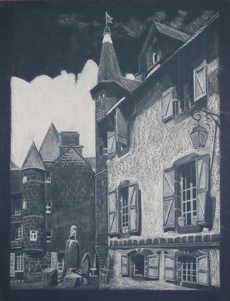 Fonds d'cran Art - Crayon Paysages Facade