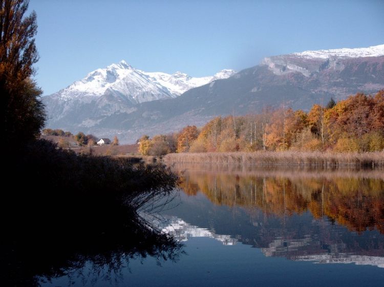 Fonds d'cran Nature Couchers et levers de Soleil lac de Montorge