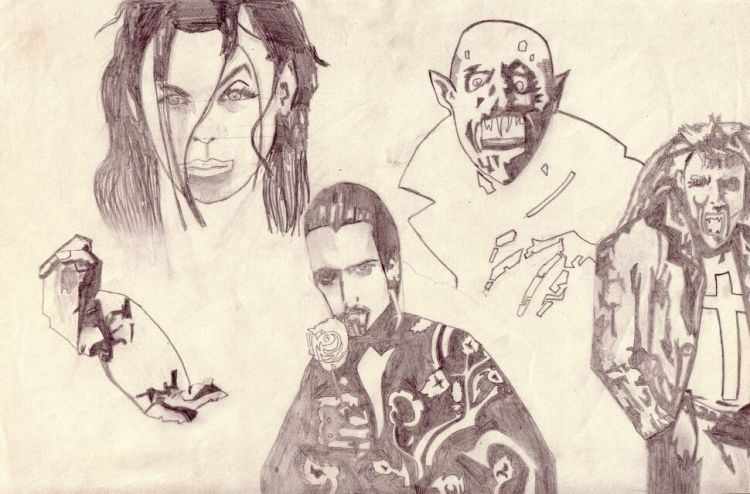 Wallpapers Art - Pencil Characters Les vampires sont parmis nous!