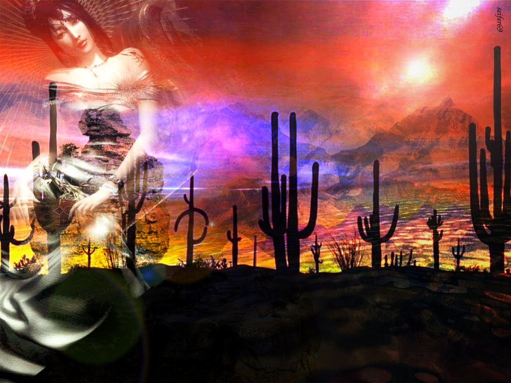 Wallpapers Digital Art Fantasy reine du desert