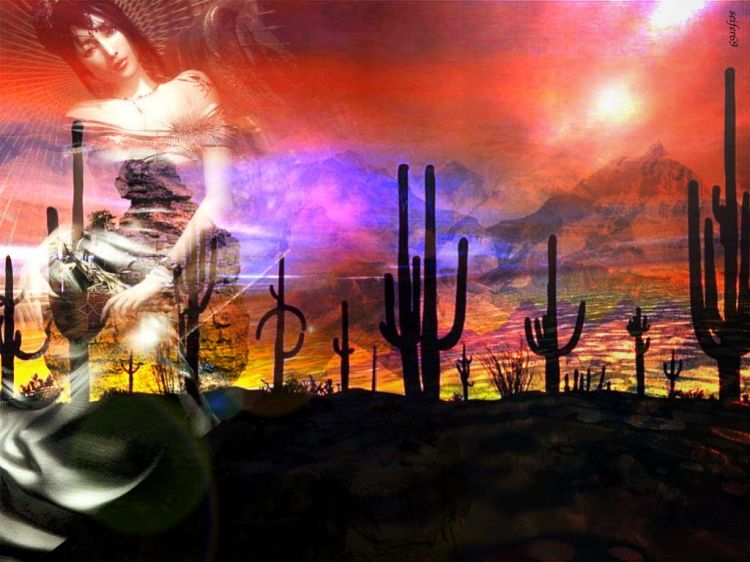 Wallpapers Digital Art Fantasy reine du desert