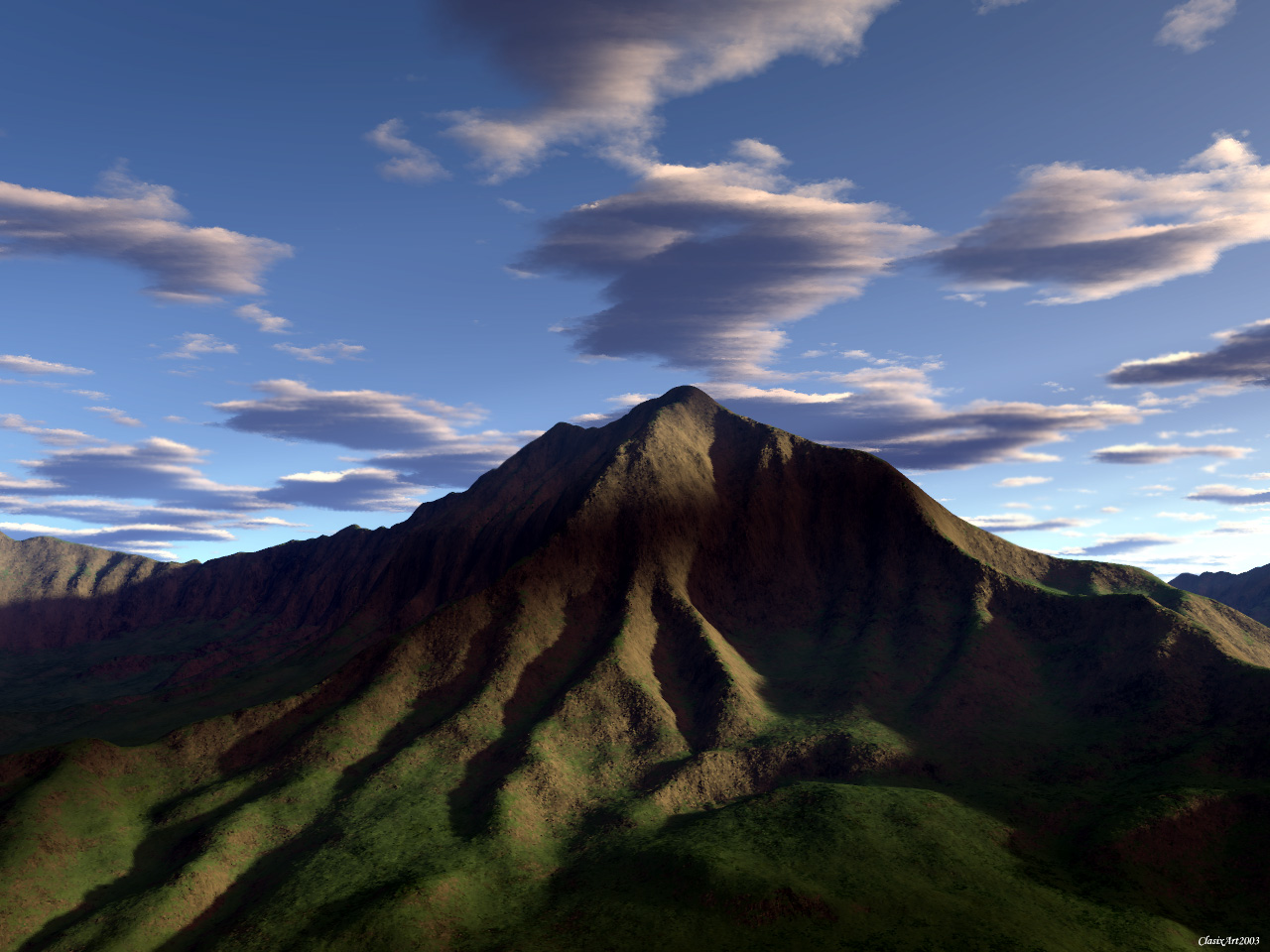 Fonds d'cran Art - Numrique 3D - Terragen Green Mountain