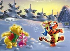 Wallpapers Cartoons Winnie  la neige