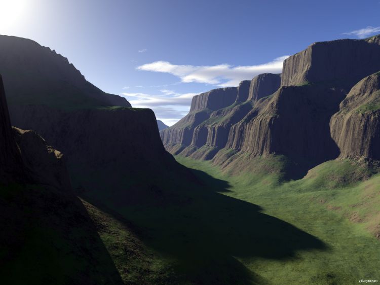 Fonds d'cran Art - Numrique 3D - Terragen Green Canyon