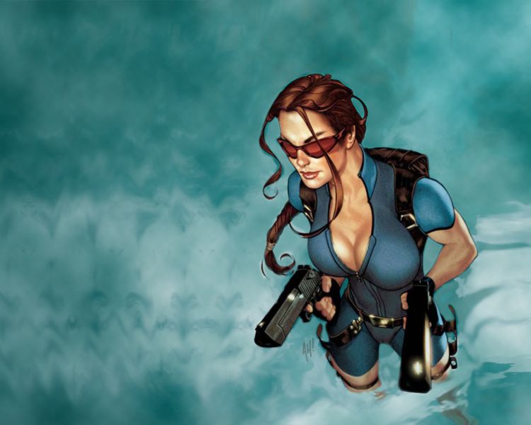 Wallpapers Comics Tomb Raider Lagon bleu