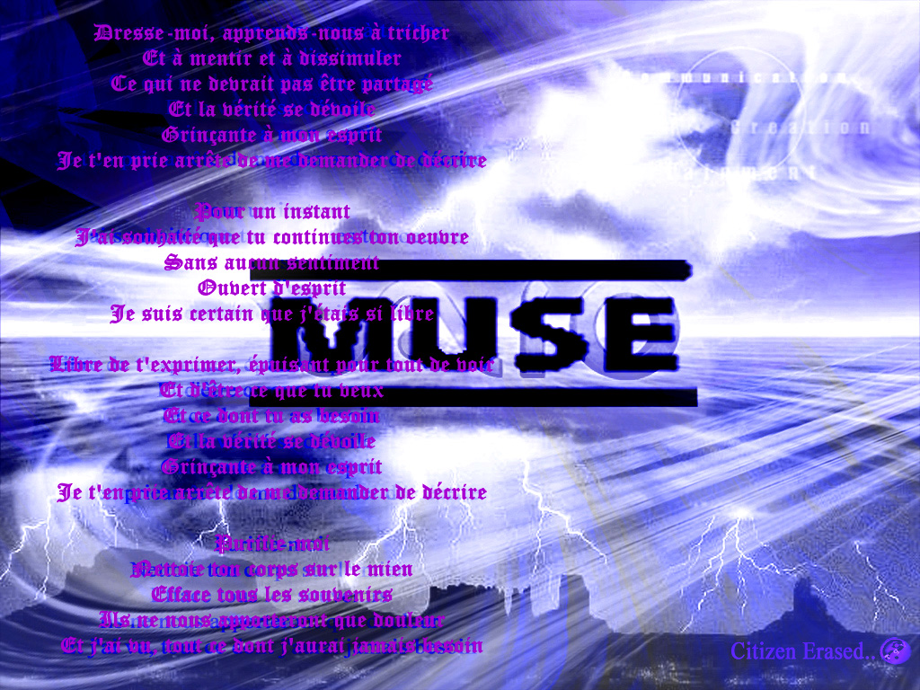 Fonds d'cran Musique Muse Muse.. Citizen Erased..