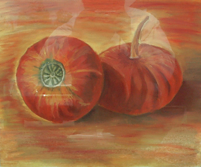 Fonds d'cran Art - Peinture Natures Mortes Citrouilles