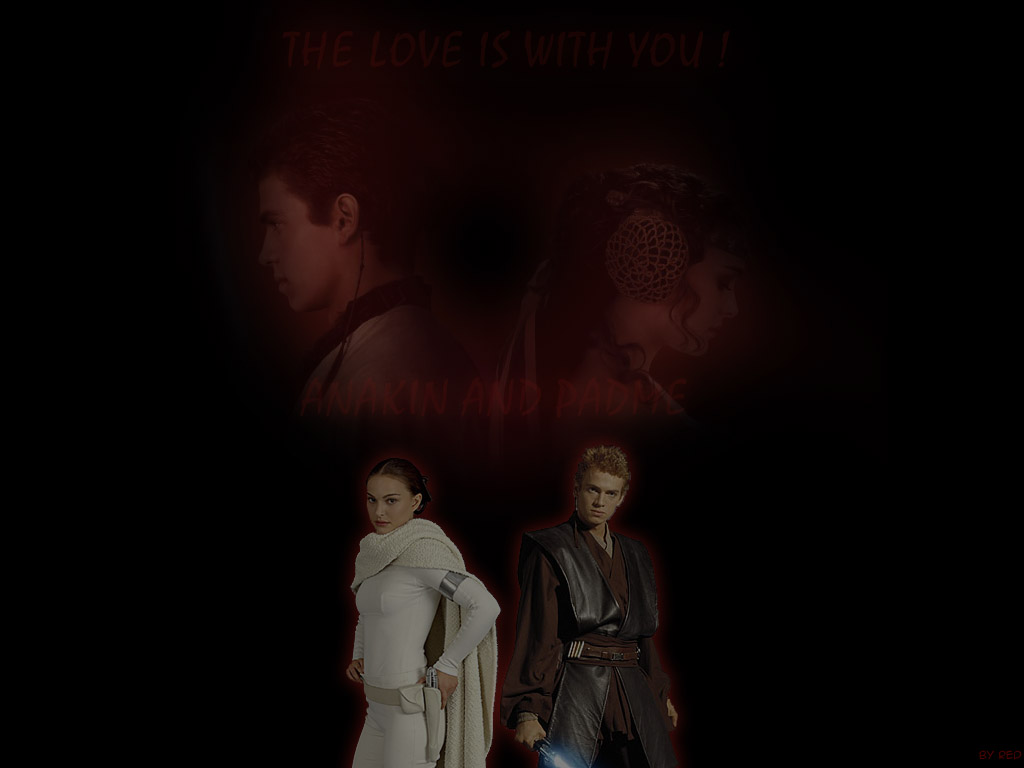 Fonds d'cran Cinma Star Wars II - L'Attaque des Clones Red's Wallpaper of Padm & Anakin 01